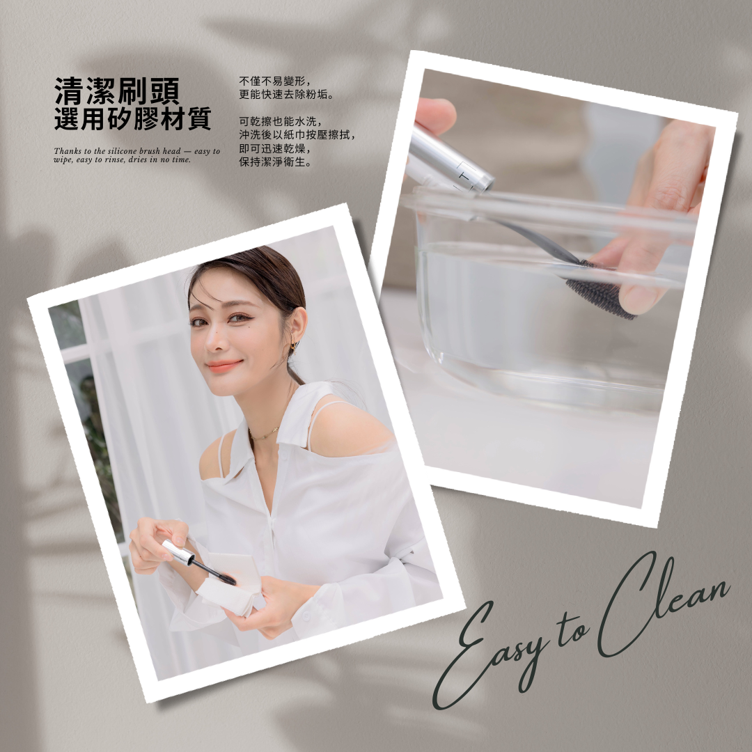 矽膠清潔刷頭乾擦與水洗方式圖解